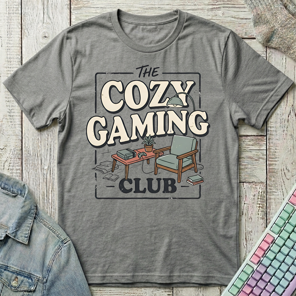 The Cozy Gaming Club T-Shirt - The Cozy Gaming Club_graphite_heather