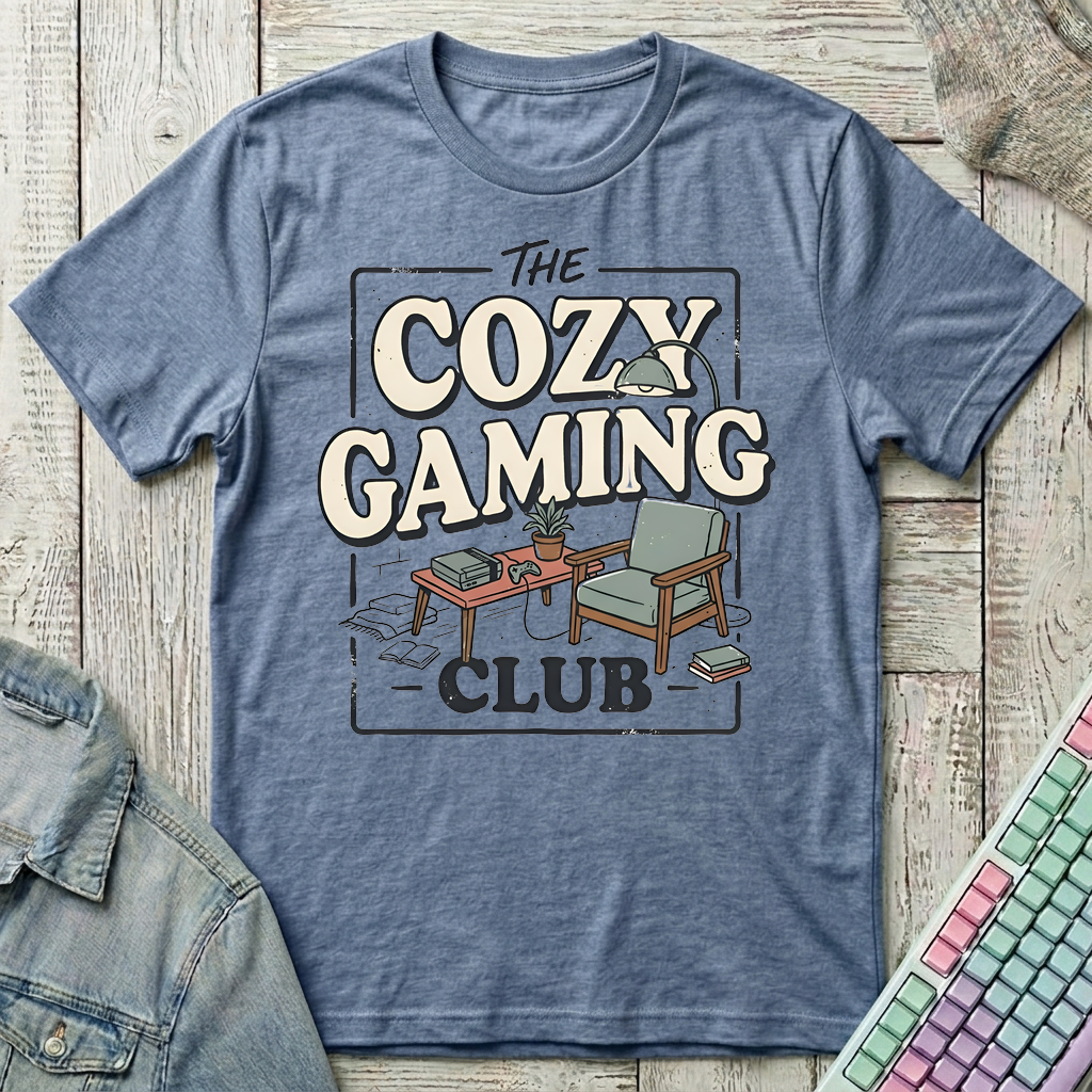 The Cozy Gaming Club T-Shirt - The Cozy Gaming Club_heather_indigo