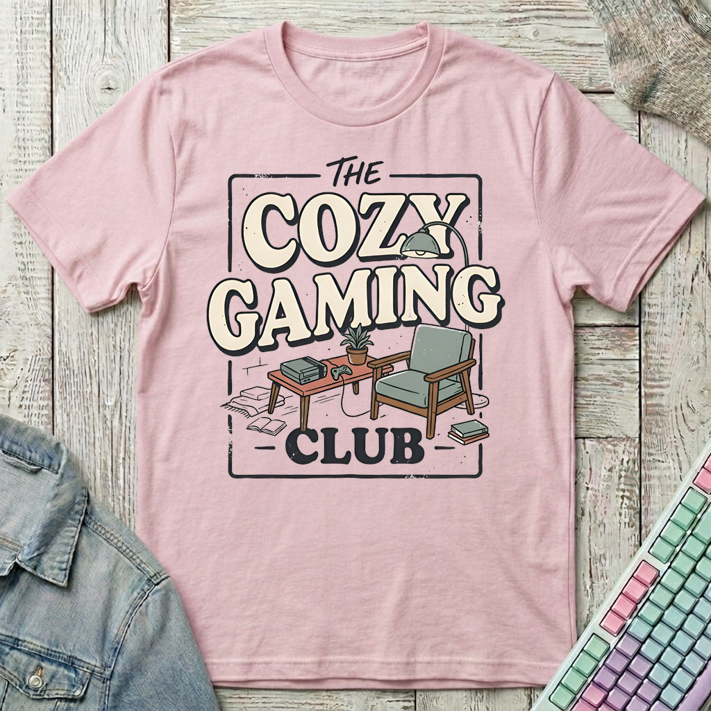The Cozy Gaming Club T-Shirt - The Cozy Gaming Club_light_pink