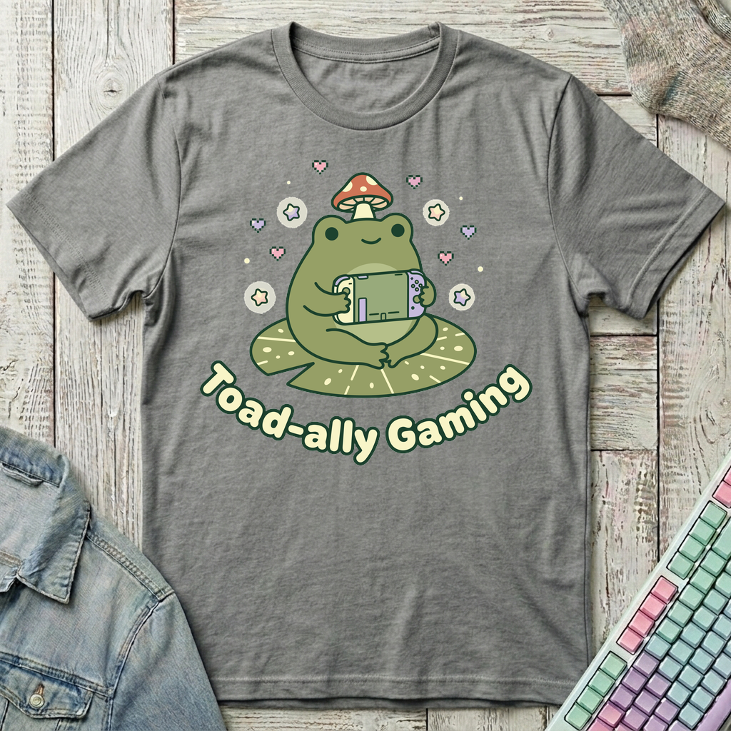 Toadally Gaming T-Shirt - Toadally Gaming_graphite_heather