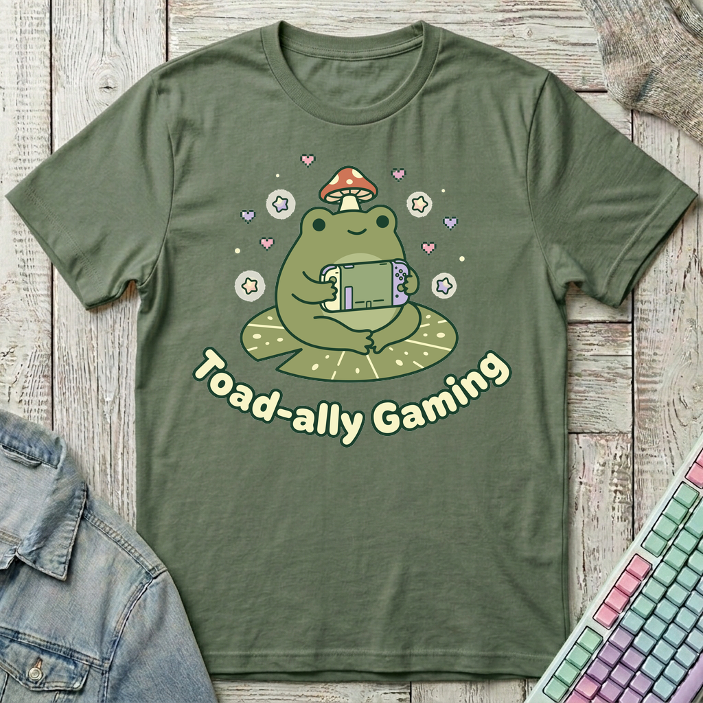 Toadally Gaming T-Shirt - Toadally Gaming_military_green