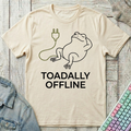Toadally Offline Line Art T-Shirt - Toadally Offline Line Art_natural