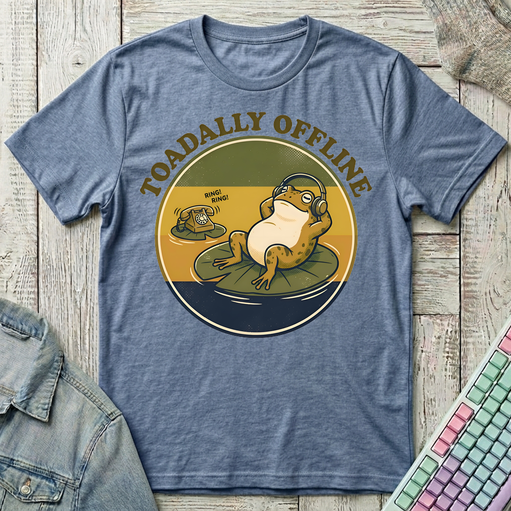 Toadally Offline T-Shirt - Toadally Offline_heather_indigo