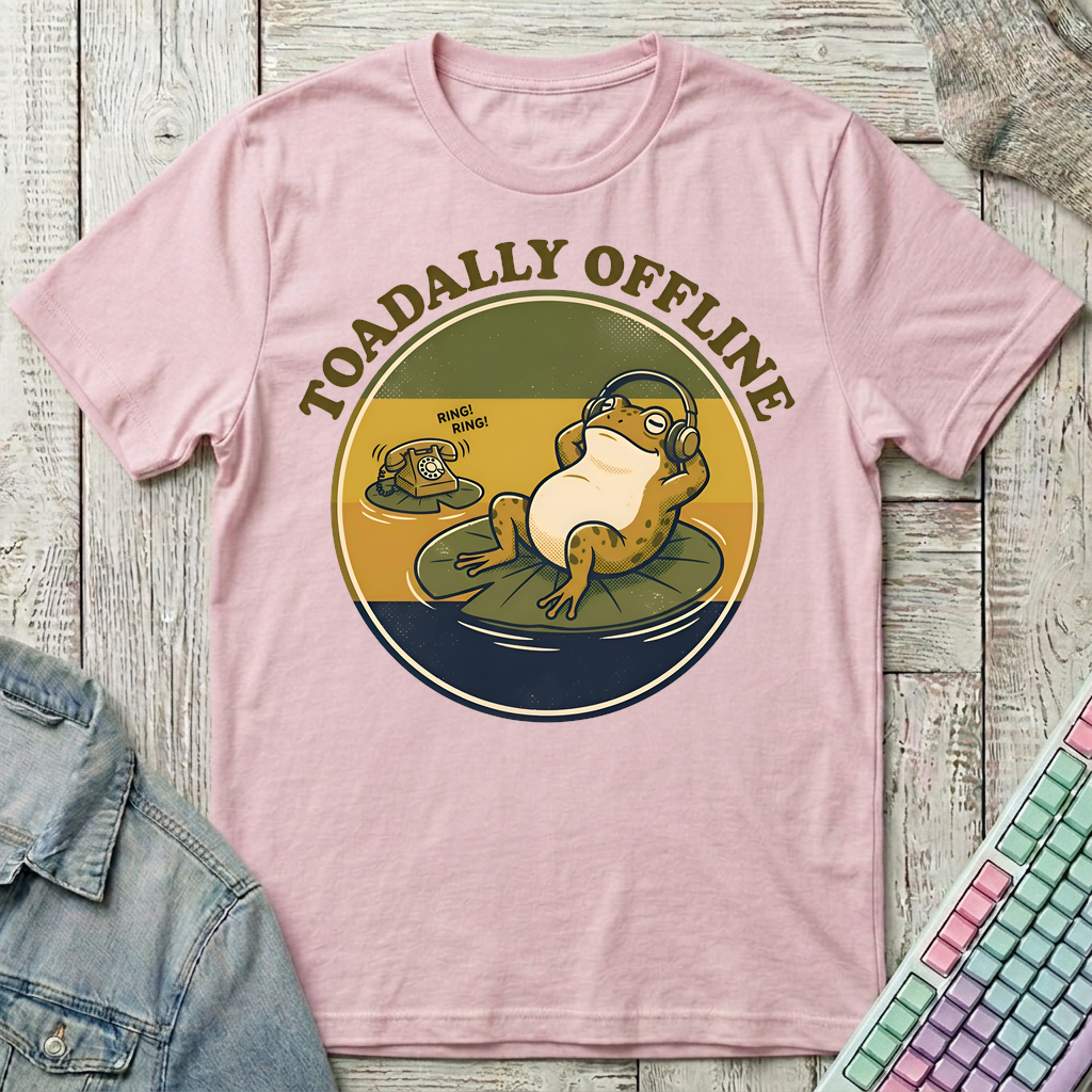 Toadally Offline T-Shirt - Toadally Offline_light_pink