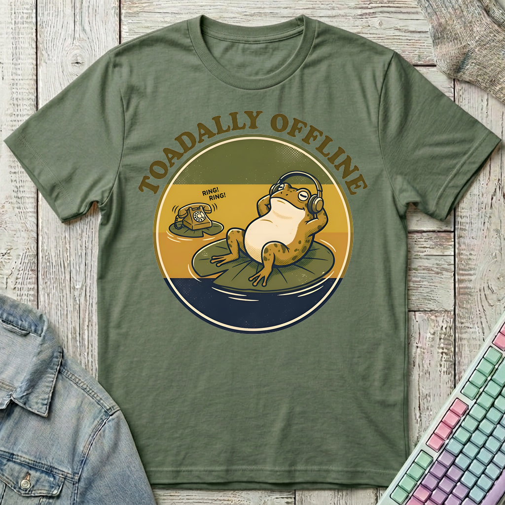 Toadally Offline T-Shirt - Toadally Offline_military_green