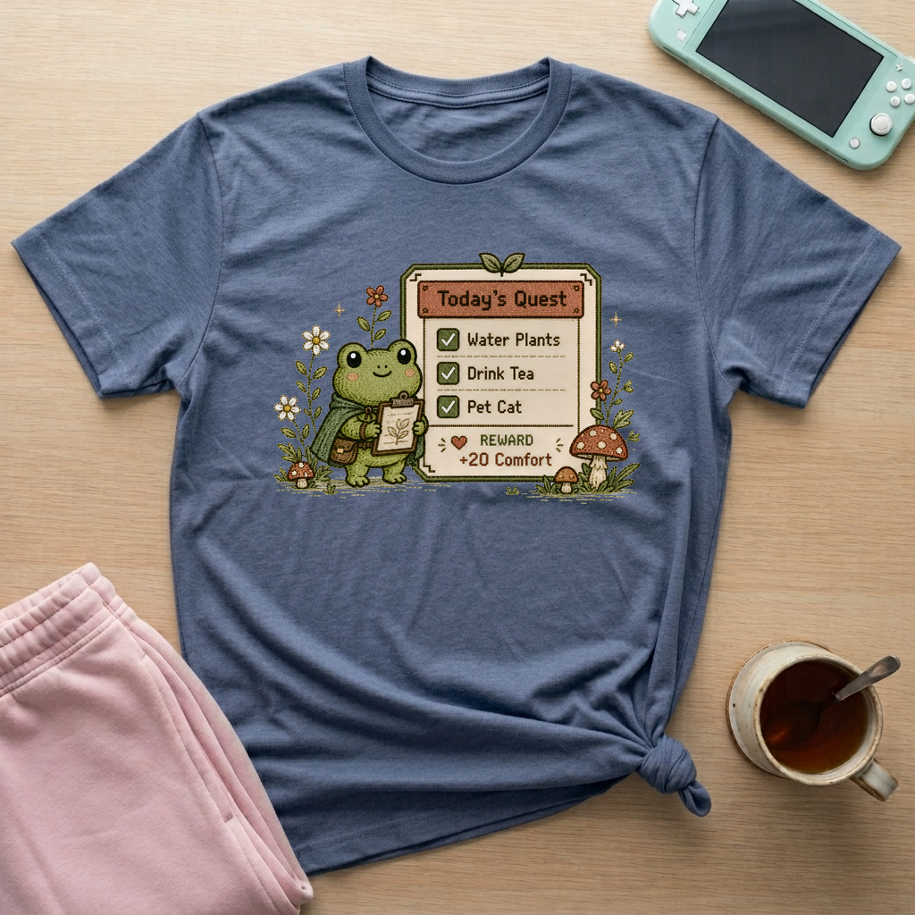 Today's Quest T-Shirt - Today's Quest_heather_indigo