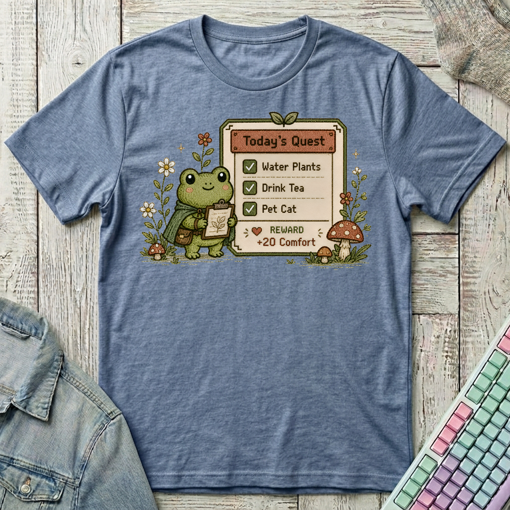 Today's Quest T-Shirt - Today's Quest_heather_indigo
