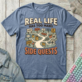 Too Many Side Quests T-Shirt - Too Many Side Quests_heather_indigo