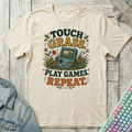 Touch Grass Repeat T-Shirt - Touch Grass Repeat_natural