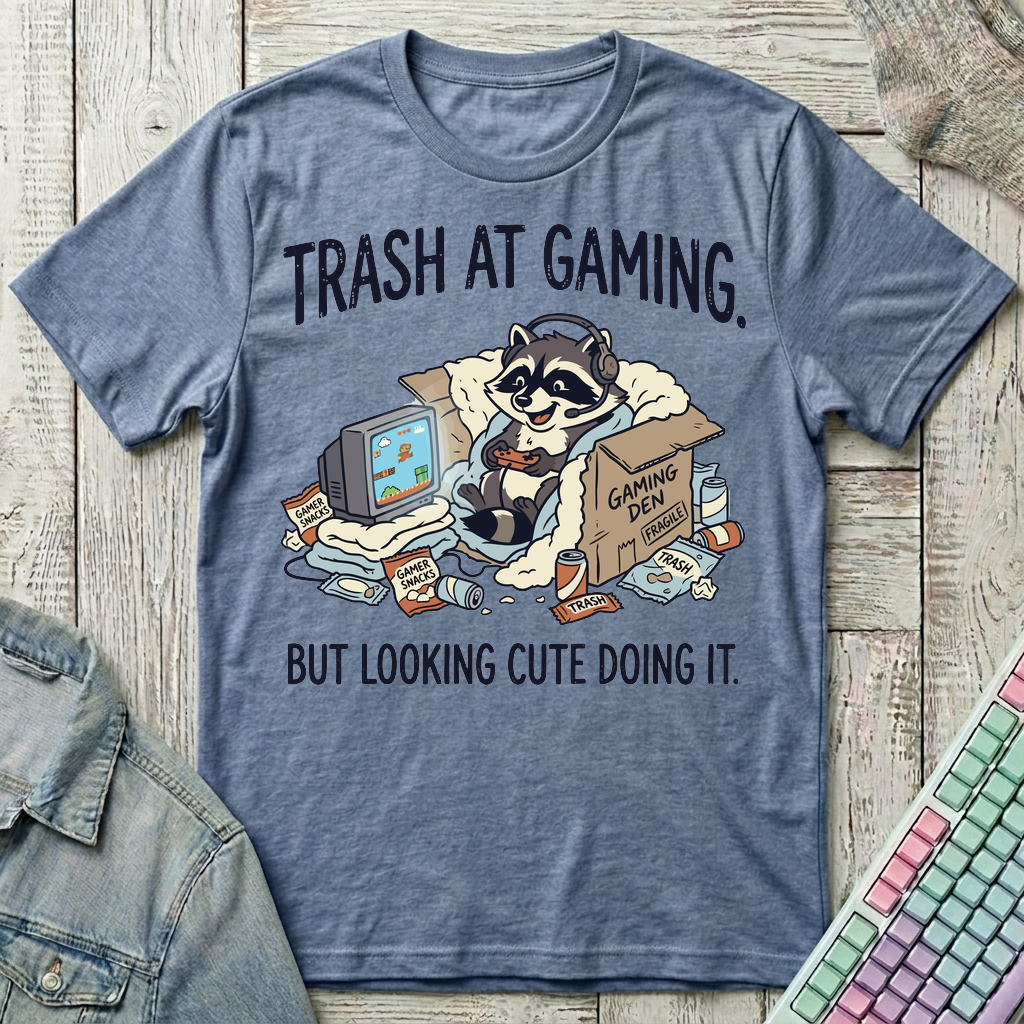 Trash Panda Gaming T-Shirt - Trash Panda Gaming_heather_indigo
