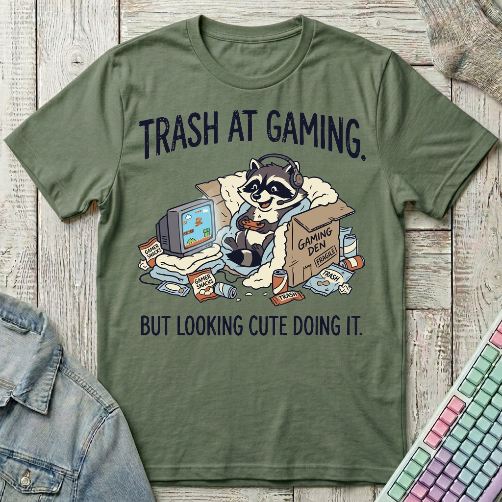 Trash Panda Gaming T-Shirt - Trash Panda Gaming_military_green