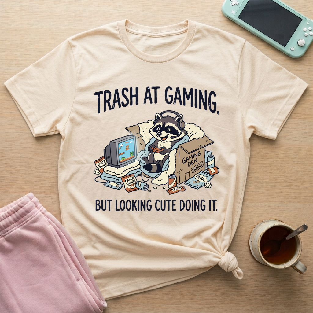 Trash Panda Gaming T-Shirt - Trash Panda Gaming_natural
