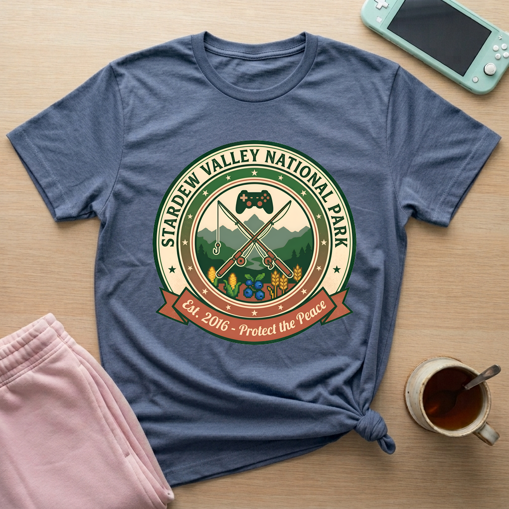 Valley Gaming Preserve T-Shirt - Valley Gaming Preserve_heather_indigo