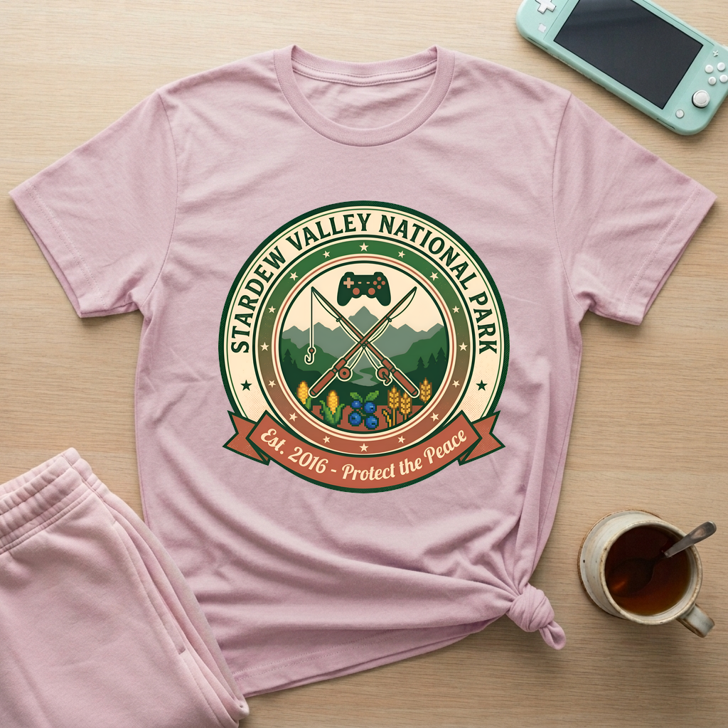 Valley Gaming Preserve T-Shirt - Valley Gaming Preserve_light_pink