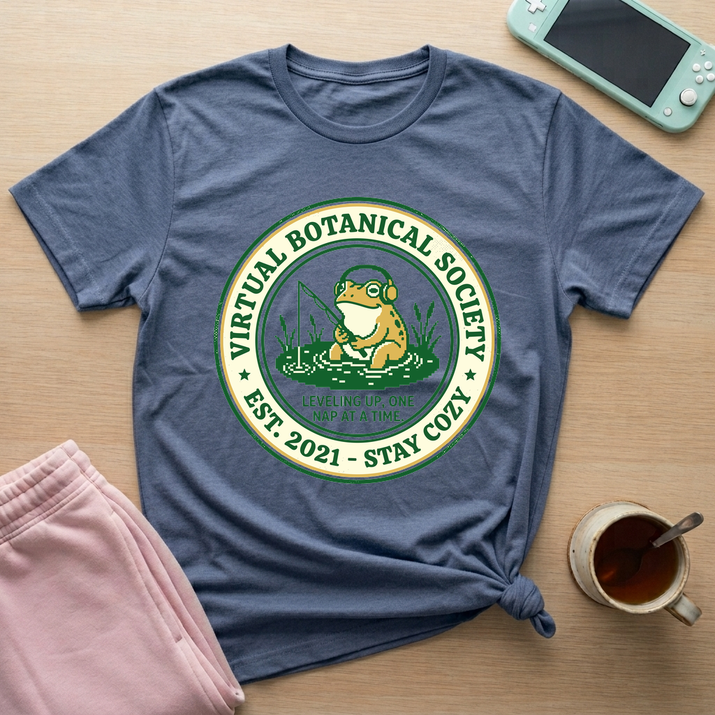 Virtual Botanical Society T-Shirt - Virtual Botanical Society_heather_indigo
