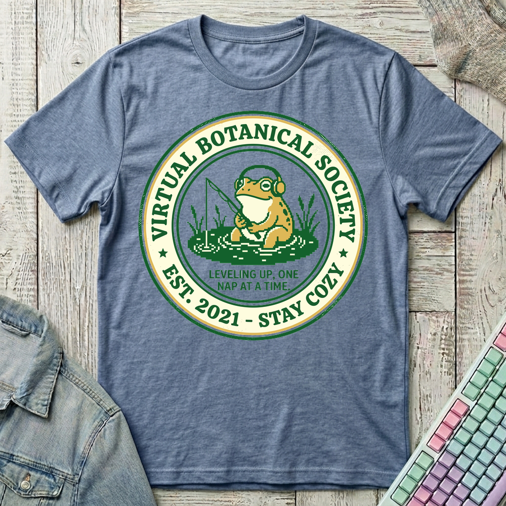 Virtual Botanical Society T-Shirt - Virtual Botanical Society_heather_indigo