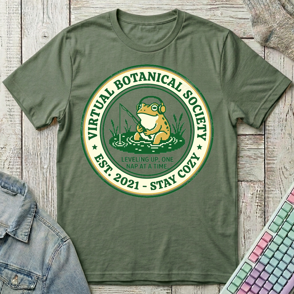 Virtual Botanical Society T-Shirt - Virtual Botanical Society_military_green