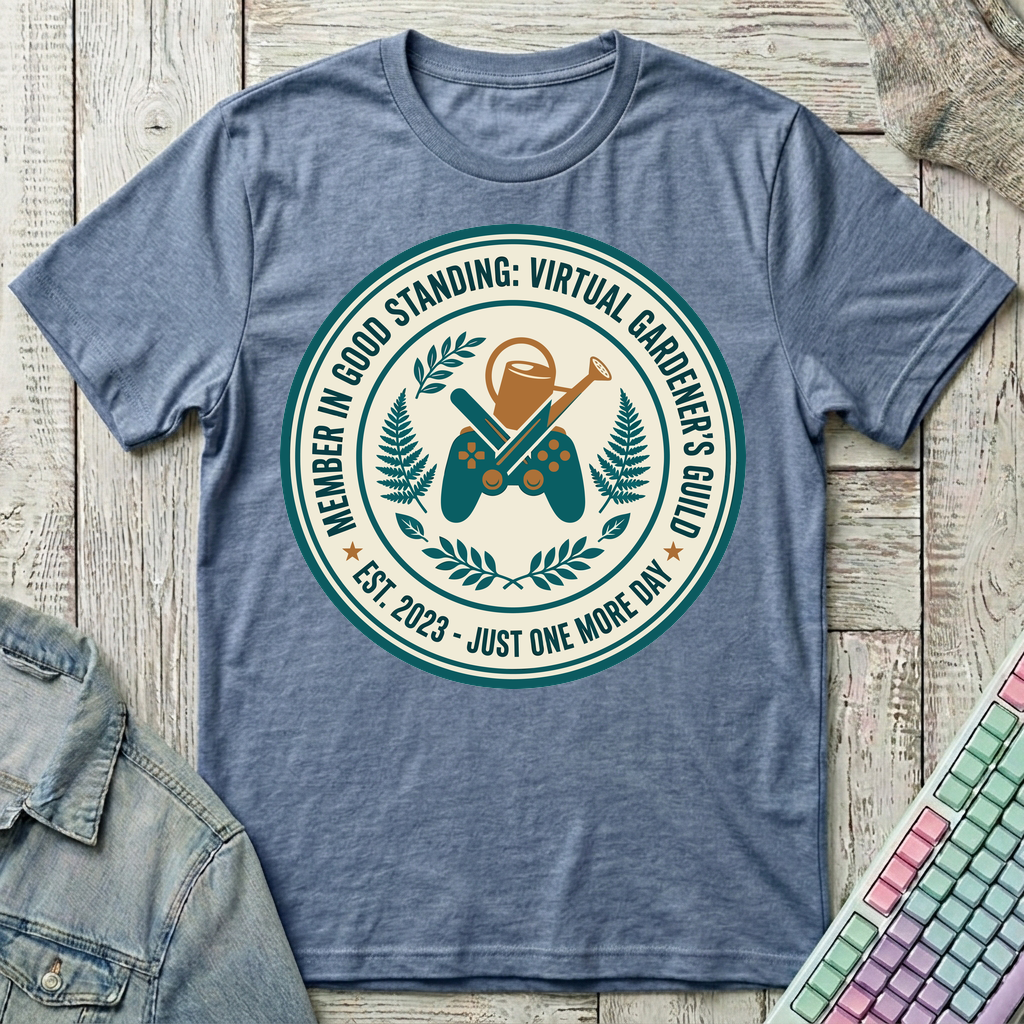 Virtual Gardener's Guild T-Shirt - Virtual Gardener's Guild_heather_indigo