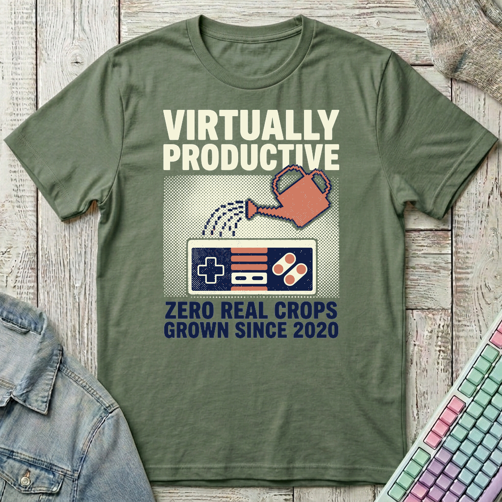 Virtually Productive T-Shirt - Virtually Productive_military_green