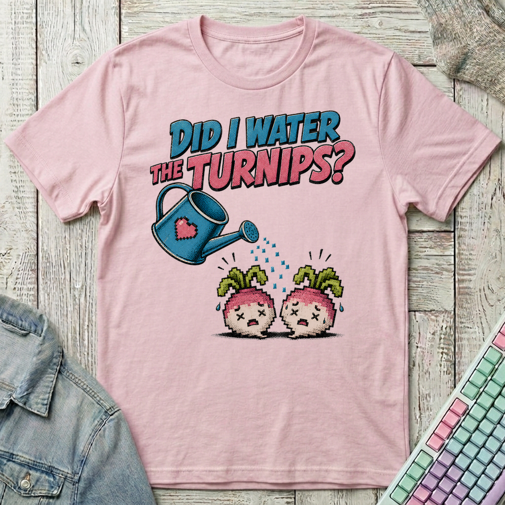 Watering Turnips T-Shirt - Watering Turnips_light_pink