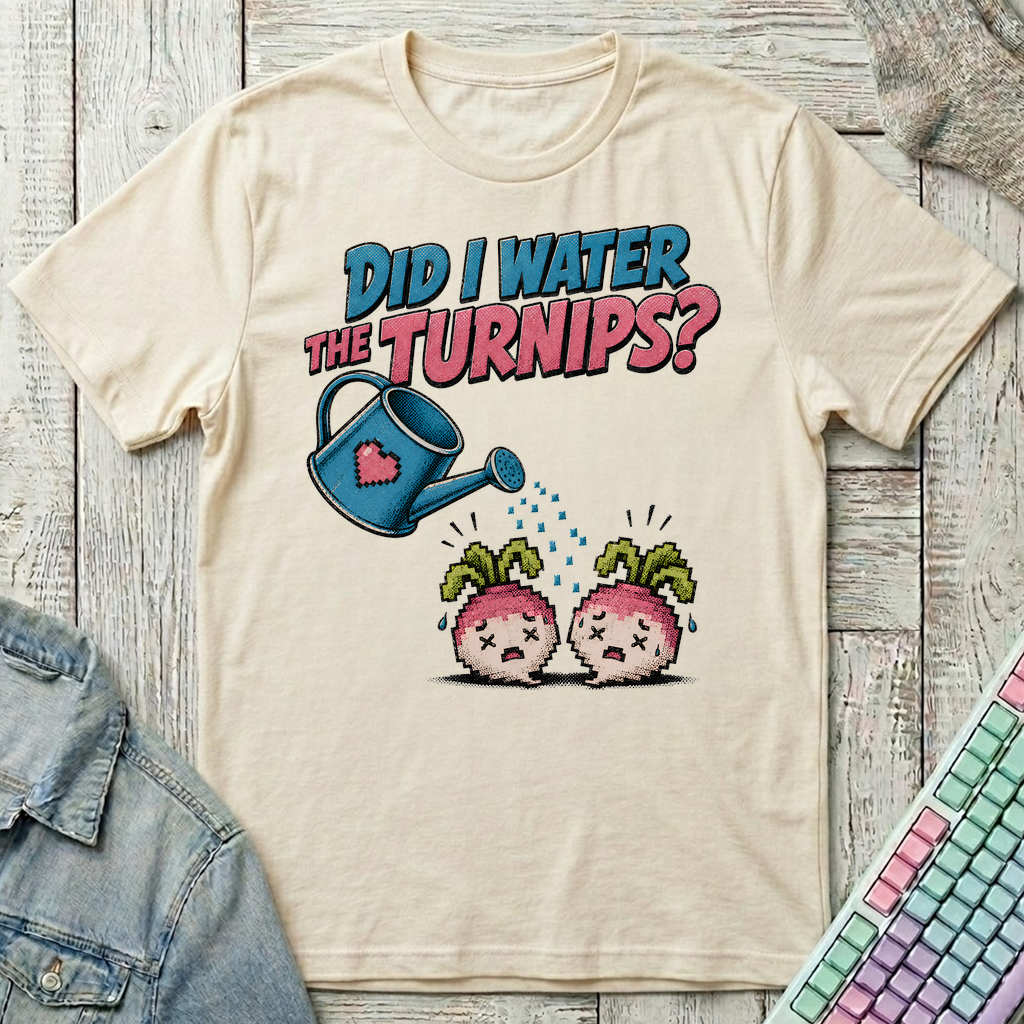 Watering Turnips T-Shirt - Watering Turnips_natural