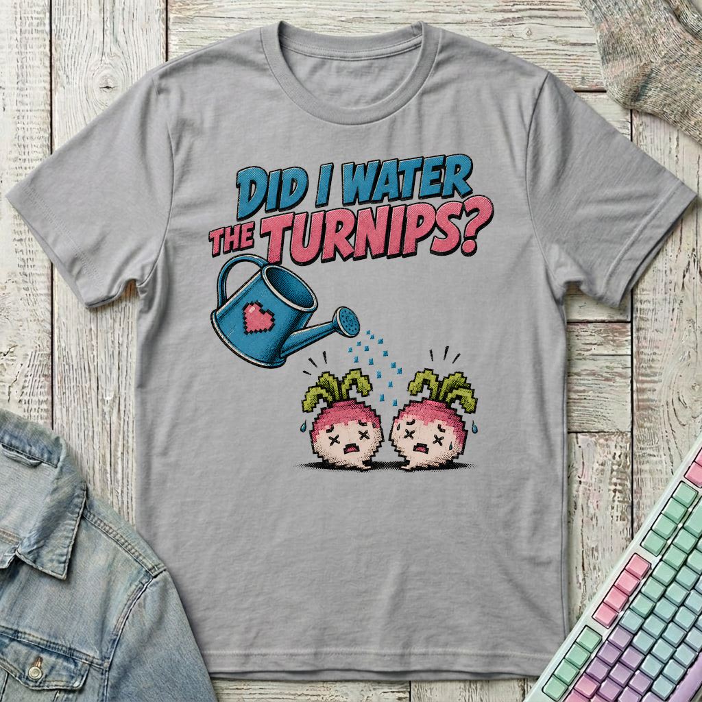 Watering Turnips T-Shirt - Watering Turnips_sport_grey