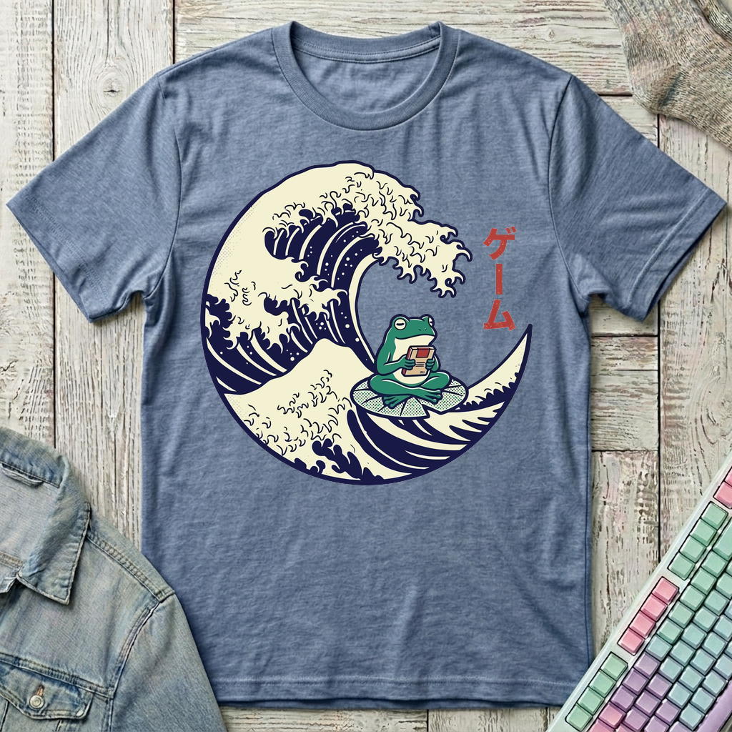 Wave Pause T-Shirt - Wave Pause_heather_indigo