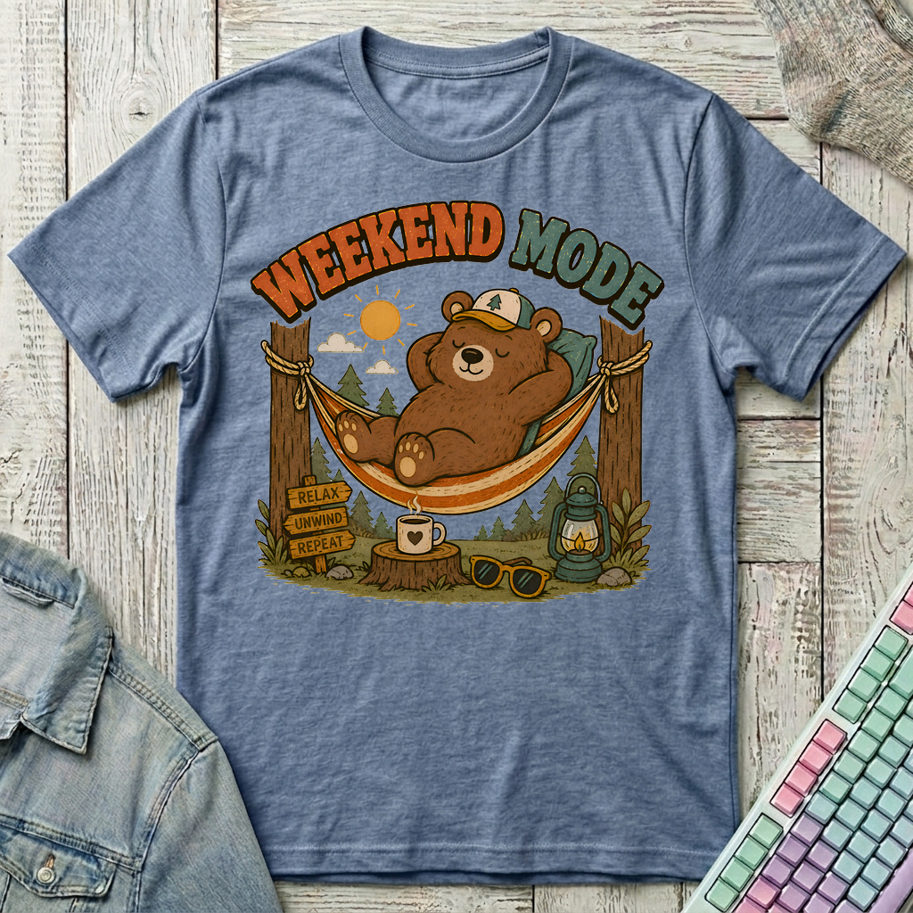 Weekend Escape T-Shirt - Weekend Escape_heather_indigo