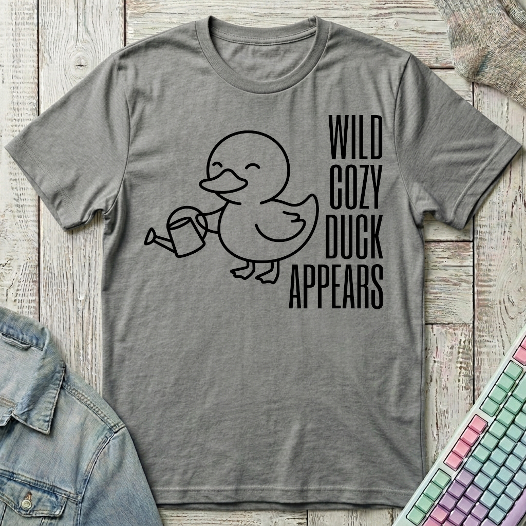 Wild Cozy Duck T-Shirt - Wild Cozy Duck_graphite_heather