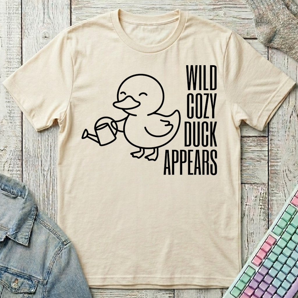Wild Cozy Duck T-Shirt - Wild Cozy Duck_natural