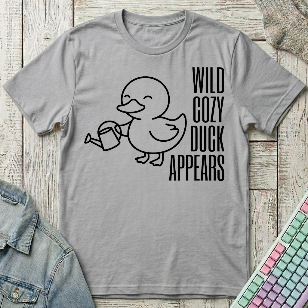 Wild Cozy Duck T-Shirt - Wild Cozy Duck_sport_grey