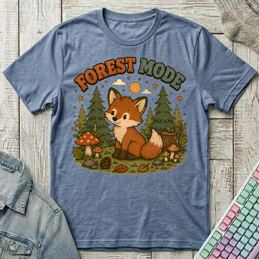 Woodland Escape T-Shirt - Woodland Escape_heather_indigo