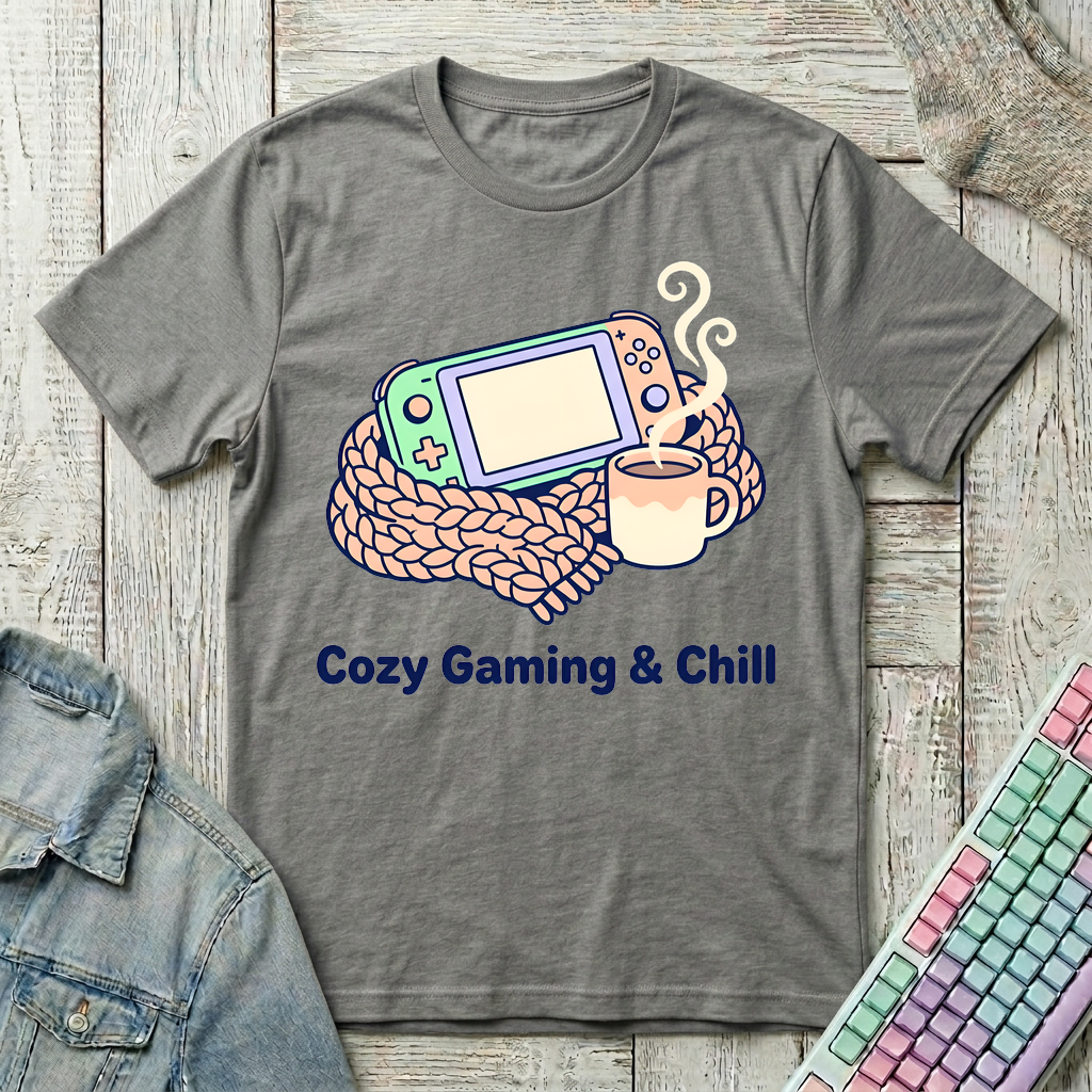 Wrapped Up & Gaming T-Shirt - Wrapped Up & Gaming_graphite_heather