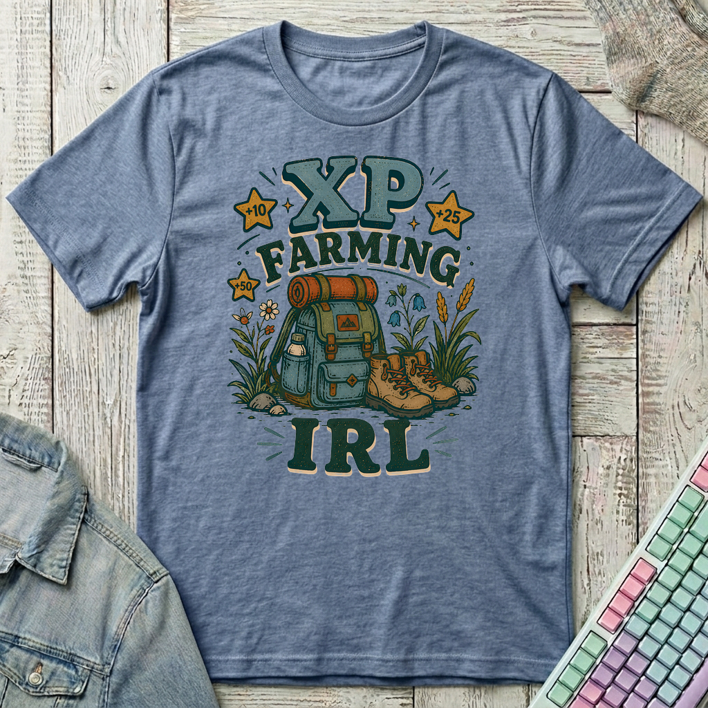 XP Farming IRL T-Shirt - XP Farming IRL_heather_indigo