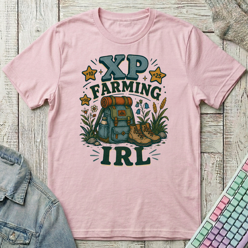 XP Farming IRL T-Shirt - XP Farming IRL_light_pink