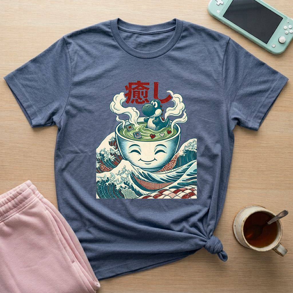 Yarn Monster – Healing Mode T-Shirt - Yarn Monster – Healing Mode_heather_indigo