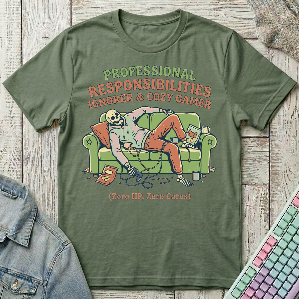 Zero HP Gamer T-Shirt - Zero HP Gamer_military_green